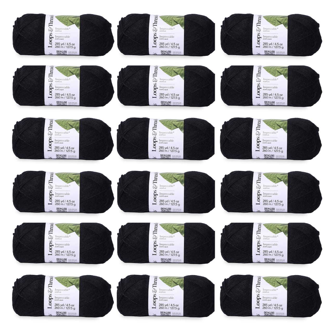 18 Pack: Impeccable® Solid Yarn by Loops & Threads®